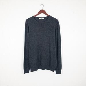 Vtg PIERRE BALMAIN Men's 100% Wool Sweater Charcoal made in Italy 54